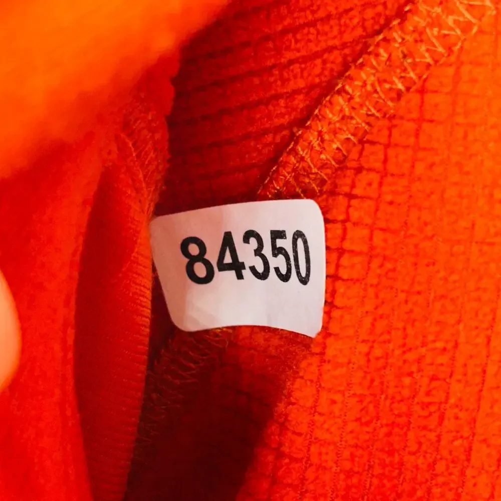 THE NORTH FACE Jacket Mens M Borod Thermal Fleece Grid Lined Full Zip Orange